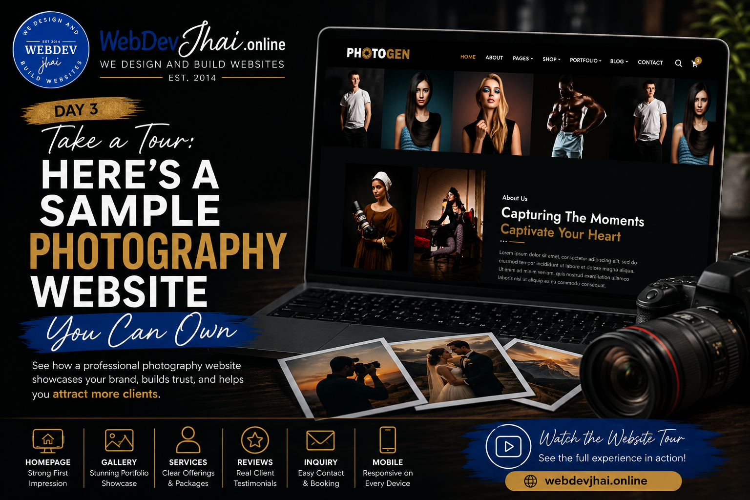 Take a Tour: Here’s a Sample Photography Website You Can Own